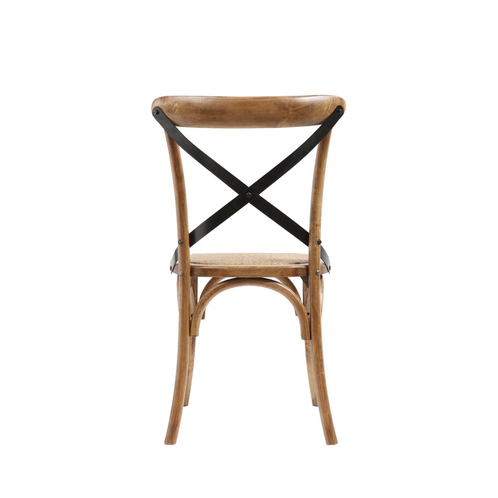 Brody X-Back Side Chair (Medium Brown)
