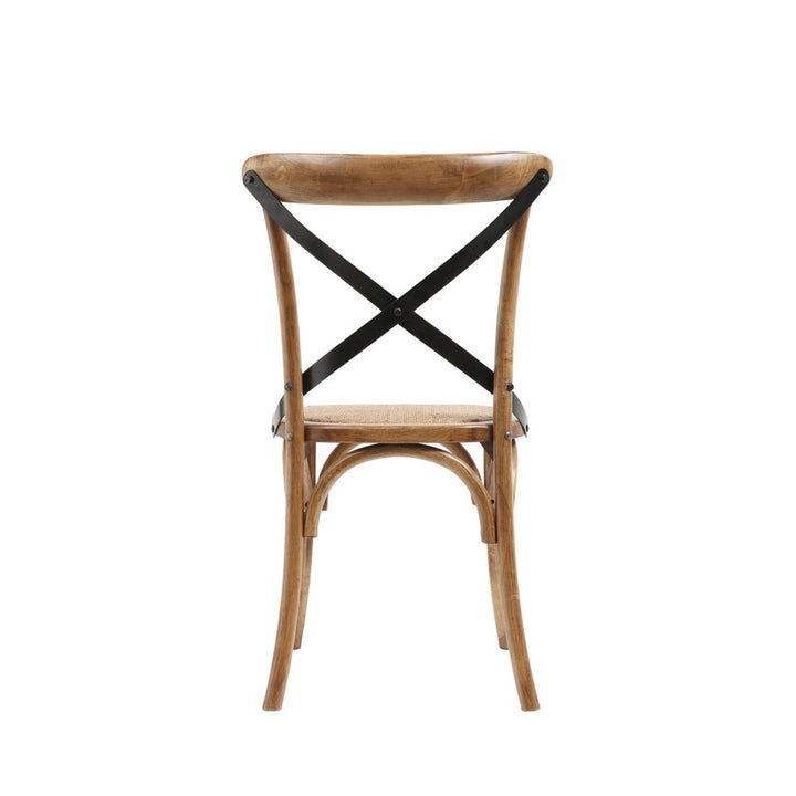 Brody X-Back Side Chair (Medium Brown)