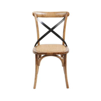 Brody X-Back Side Chair (Medium Brown)