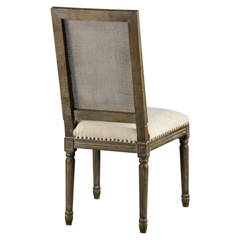 Square Maxwell Side Chair W/ Cane(French Linen)