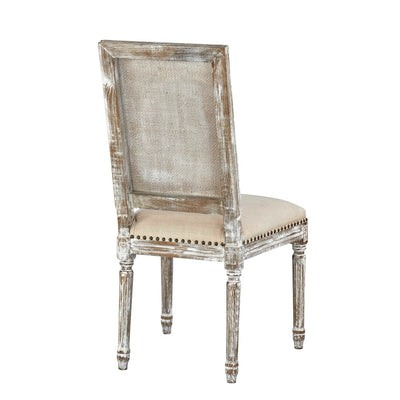 Square Maxwell Side Chair (Cottage White w/ Putty)