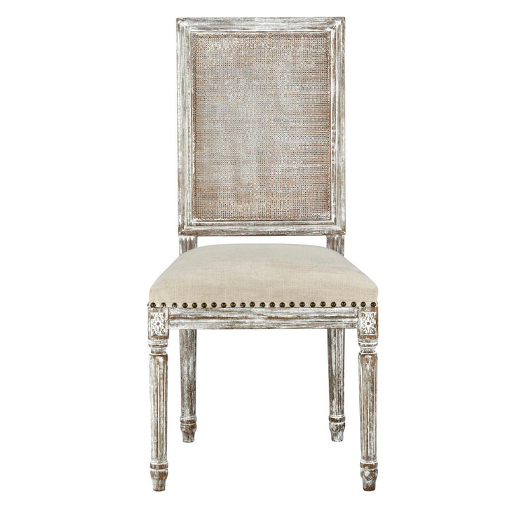 Square Maxwell Side Chair (Cottage White w/ Putty)