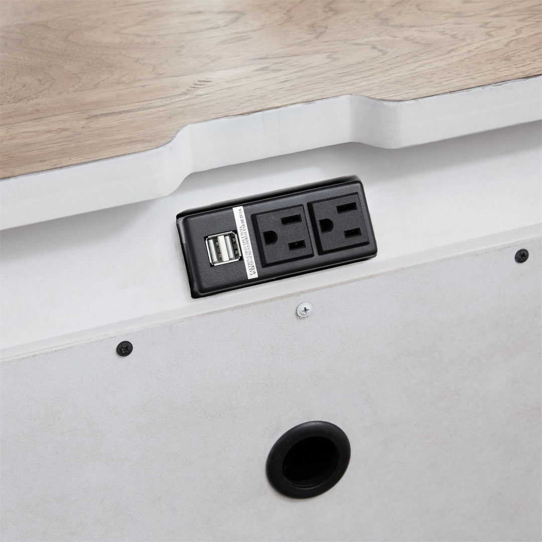 Farmhouse Reimagined 3 Drawer Night Stand w/ Charging Station