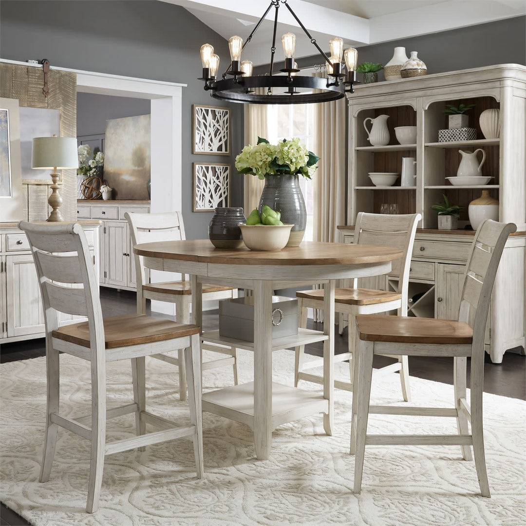 Farmhouse Reimagined Opt 5 Piece Gathering Table Set