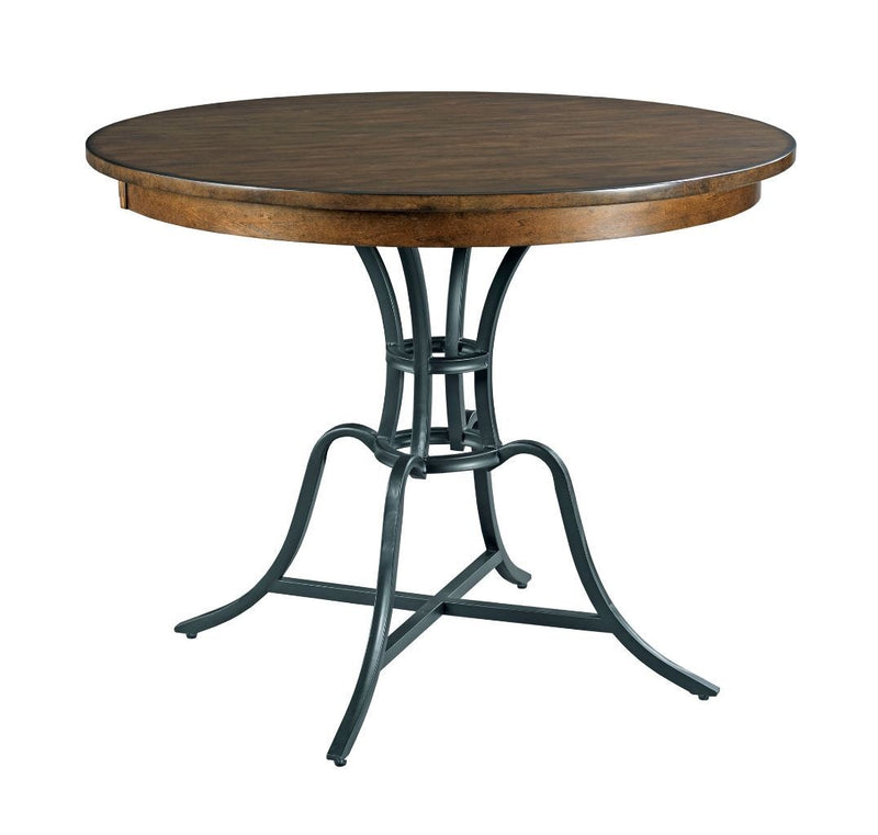54" Round Counter Height Table With Metal Base