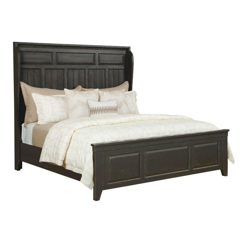 Powell King Shelter Bed - Complete - Anvil Finish