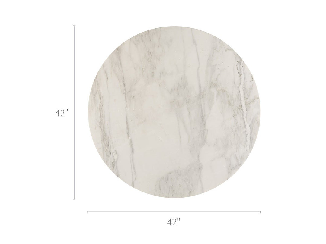 Spaces  - Hamilton Dining Table White Marble Top