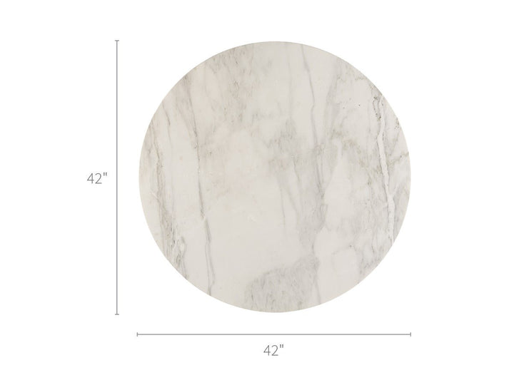 Spaces  - Hamilton Dining Table White Marble Top