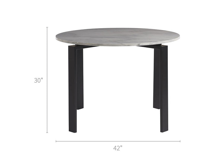 Spaces - Marshall Dining Table White Marble Top