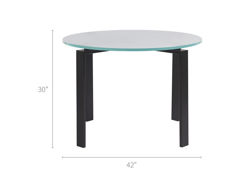 Spaces - Marshall Dining Table Frosted Glass Top