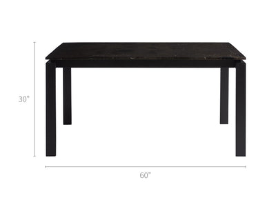 Spaces - Clayton Dining Table Black Marble Top