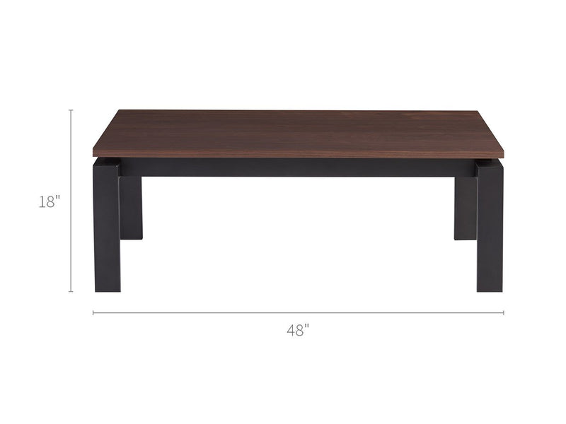Spaces - Vance Cocktail Table Walnut Top