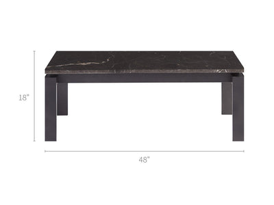 Spaces - Vance Cocktail Table Black Marble Top