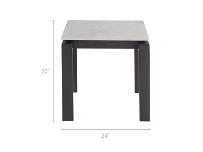Spaces  - Vance End Table White Marble Top