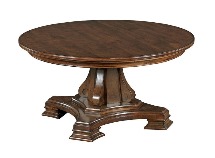Portolone Round Pedestal Cocktail Table Complete