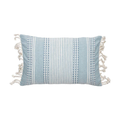 Set of 2 Hand Woven Nila Pillow Blue