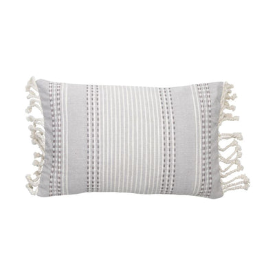 Set of 2 Hand Woven Nila Pillow Gray