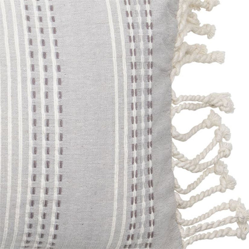 Set of 2 Hand Woven Nila Pillow Gray