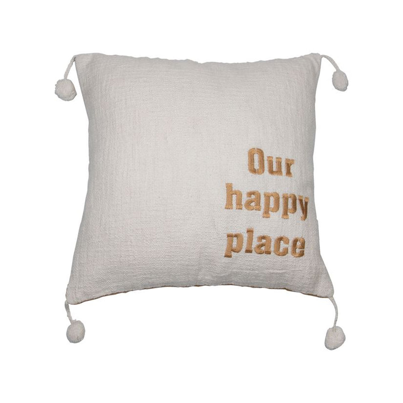 Happy Place Hand Woven Pillow
