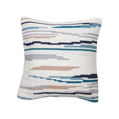 Set of 2 Hand Woven Hayes Blue Pillow
