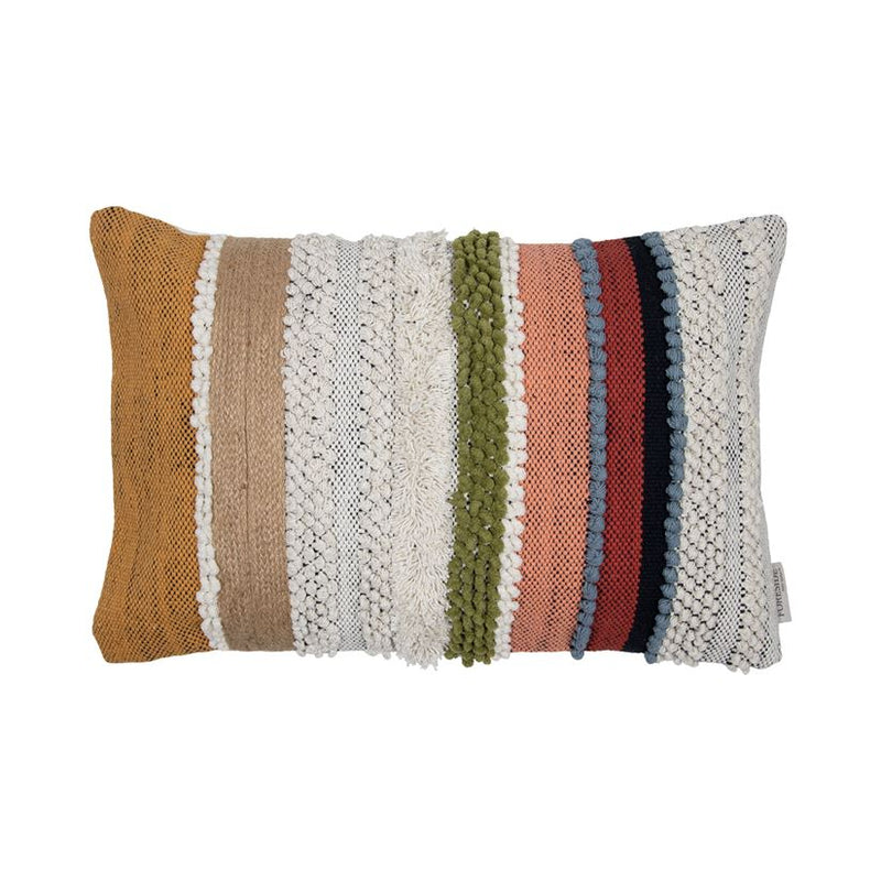 Set of 2 Hand Woven Multi-Colored Pillow
