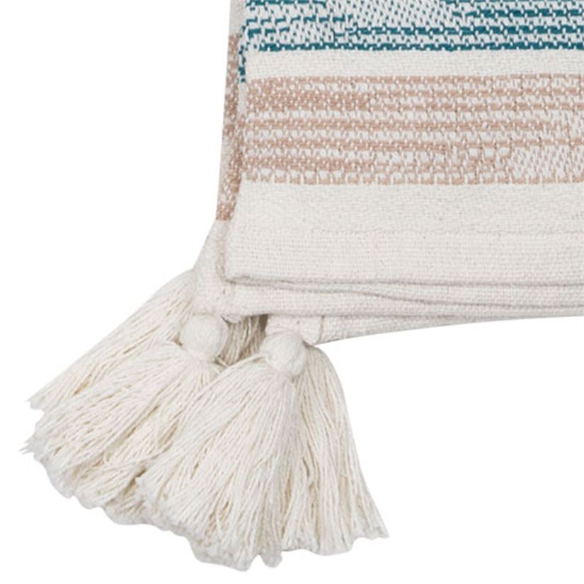 Hand Woven Multi Hayes Blue Throw