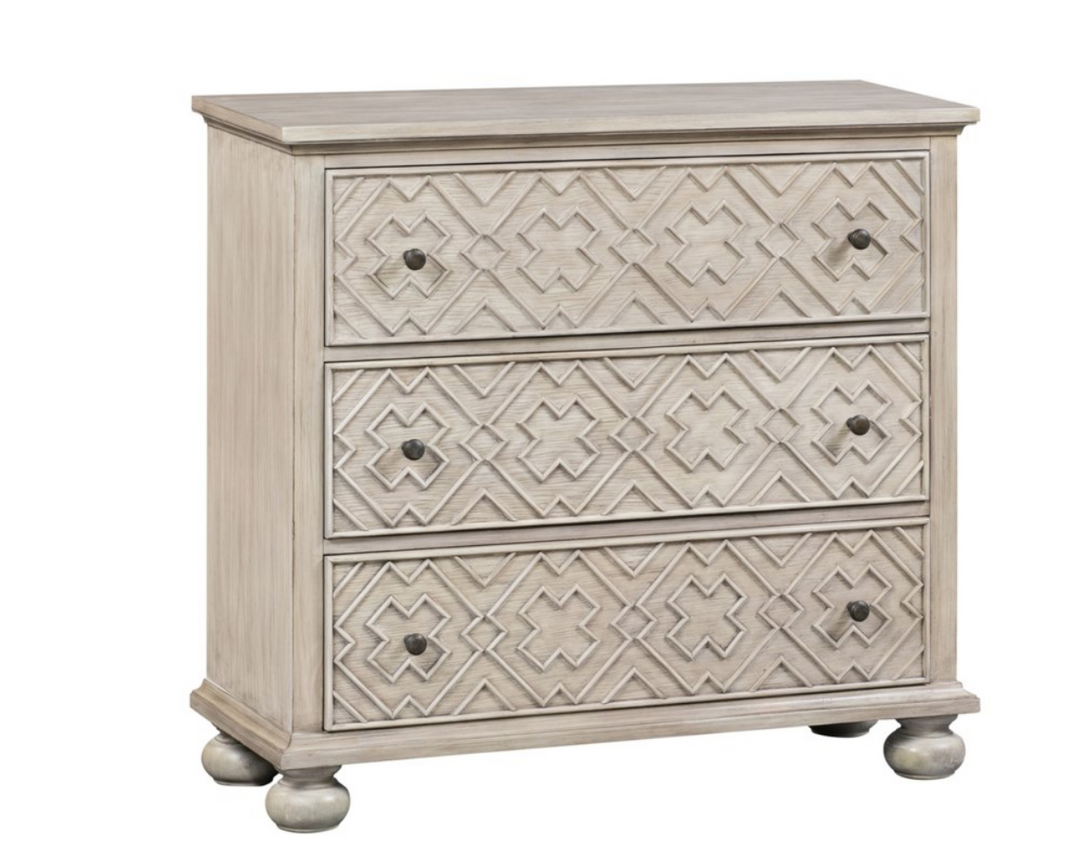 Hawthorne 3 Drawer Fretwork Pattern Chest