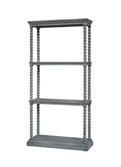 Turned Leg Antiqued Bookcase