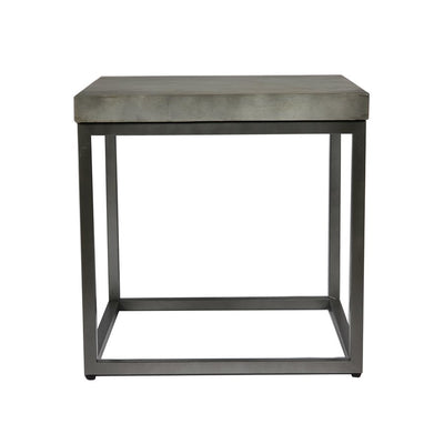 Concrete End Table- Silver