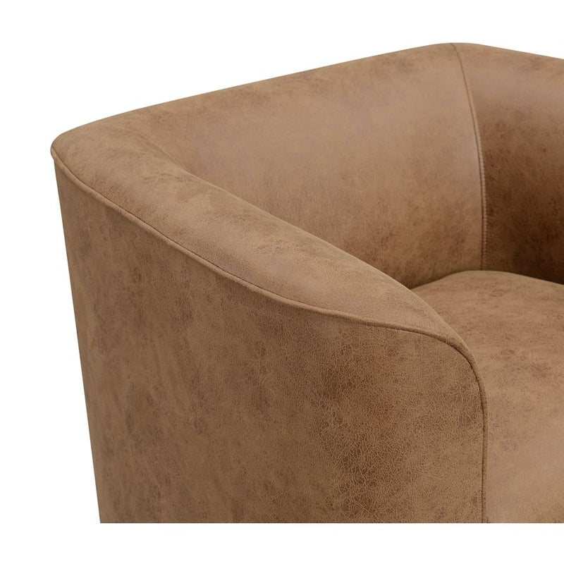 Swivel Accent Chair - Saddle