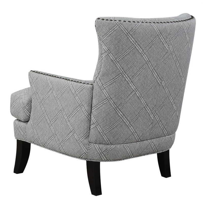 Grey Print Accent Chair