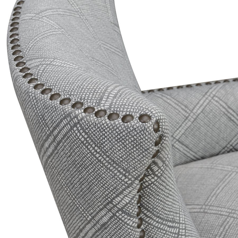Grey Print Accent Chair
