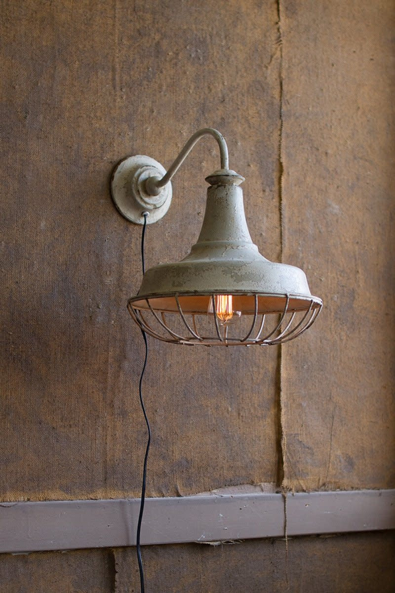 Wall Sconce Lamp W/ Cage
