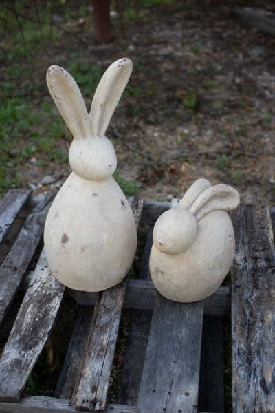 Set Of Two Rabbit Sculptures