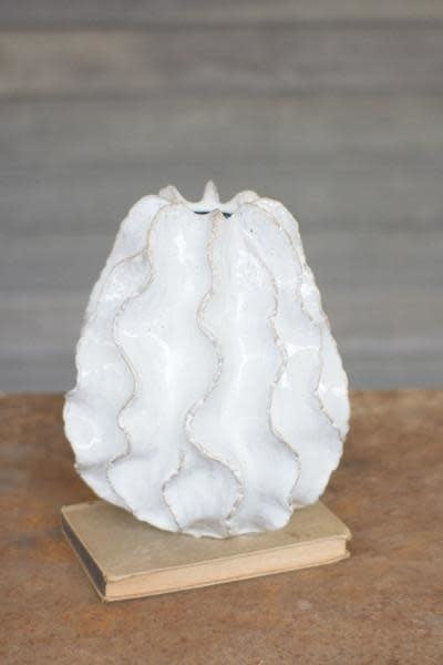 Ceramic Ruffle Vase - Small