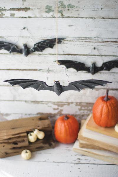 Metal Black Bat Ornaments