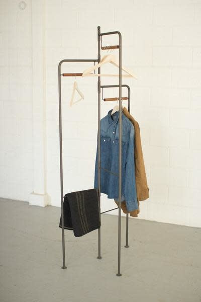 Wood And Metal Folding Display Rack