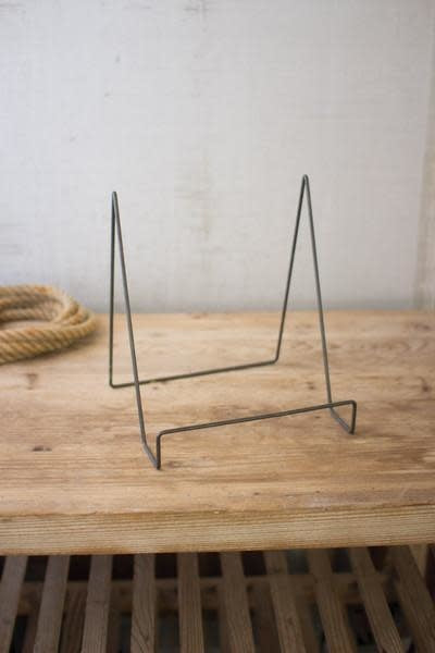 Wire Easel With Raw Metal Finish - Large