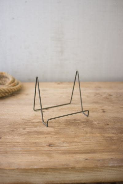 Wire Easel With Raw Metal Finish - Small