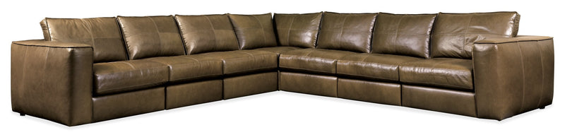 Solace Leather Stationary Sectional
