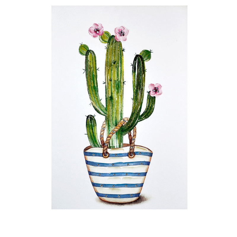 Cactus In A Pot Painting
