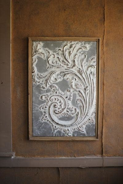 Wood Framed Pressed Metal Wall Art