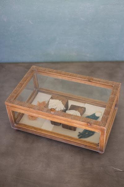 Wood And Glass Display Case - 19x11.75x8.75t