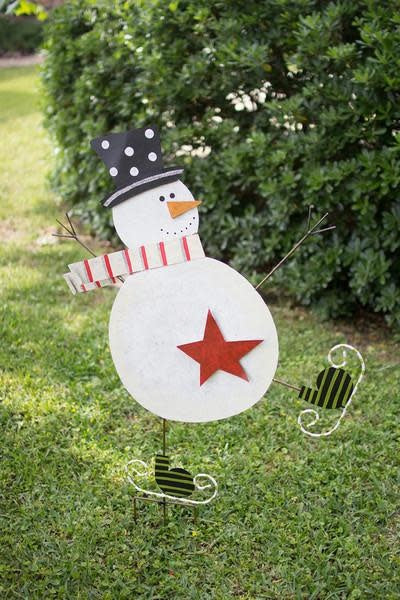 Christmas Yard Art - Skating Snowman