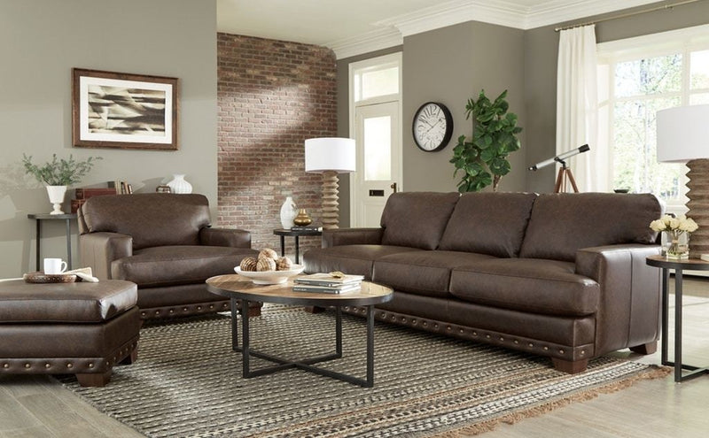 Winston Leather Sofa- without Toss Pillows