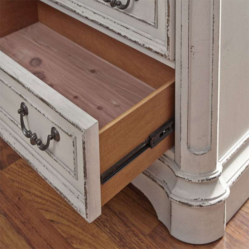 Magnolia Manor 3 Drawer Bedside Chest w/ Charging Station