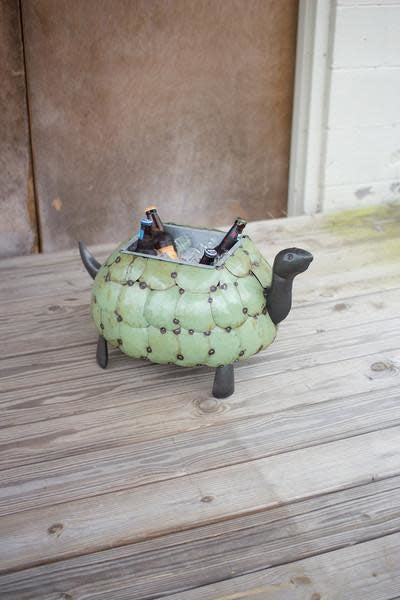 Recycled Metal Tortoise Cooler/planter