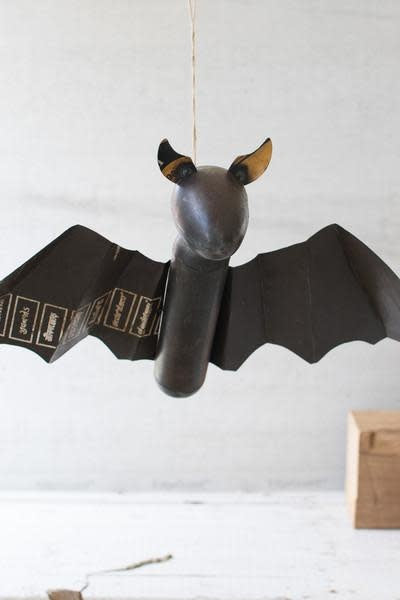 Recycled Metal Hanging Bat