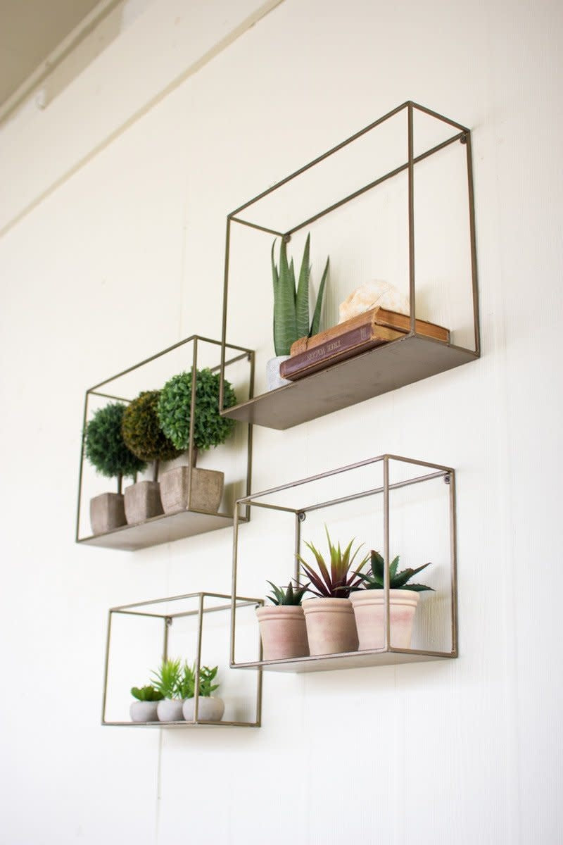 Set Of Four Metal Shelves