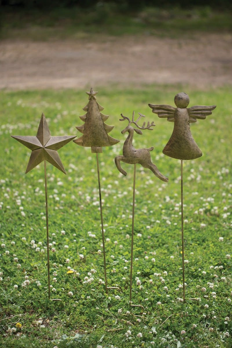Set Of Four Christmas Yard Art